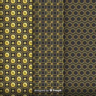 几何金色豪华图案组