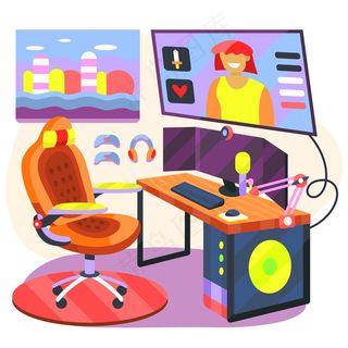 卡通游戏室插图