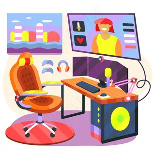 卡通游戏室插图