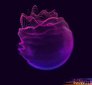 在深色背景上的抽象矢量彩色网格