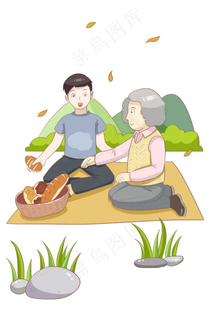 祖孙野外游玩(2000X3020(DPI:300))psd模版下载