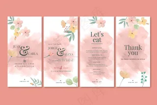 花卉婚礼模板故事