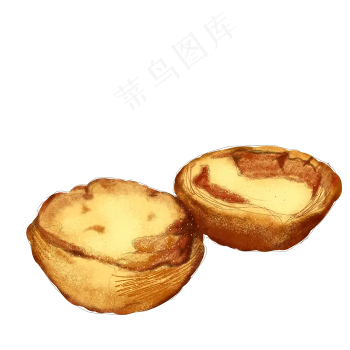 黄色糕点点心蛋挞葡挞美食美味写(2000X2000(DPI:300))psd模版下载