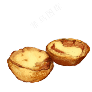 黄色糕点点心蛋挞葡挞美食美味写