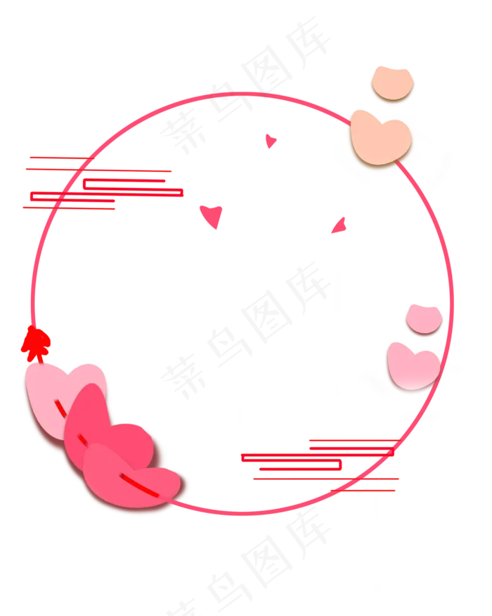 七夕节爱心立体边框(2000X2500(DPI:300))psd模版下载