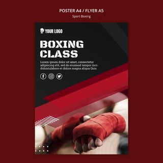 拳击课宣传单,DM传单打印模板