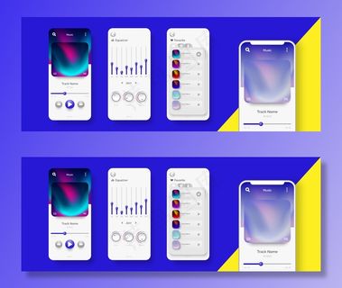 音乐Ui/ux设计模板