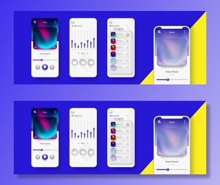 音乐Ui/ux设计模板