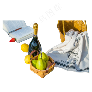 彩色水果食物饮料元素