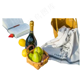 彩色水果食物饮料元素