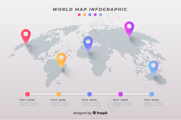 世界地图商业信息图