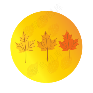 秋天树叶矢量元素