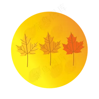 秋天树叶矢量元素