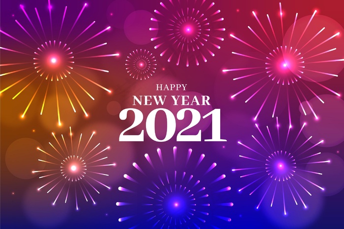 2021年新年烟花汇演eps,ai矢量模版下载