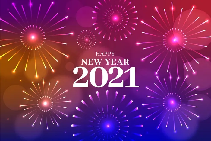 2021年新年烟花汇演eps,ai矢量模版下载