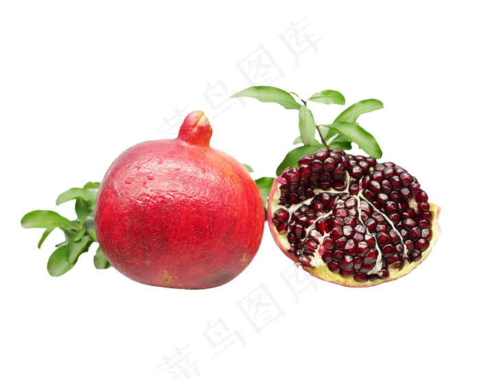 半个红色石榴