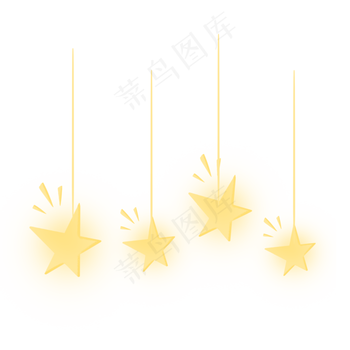 黄色发光七夕情人节星星(2000X2000(DPI:300))psd模版下载