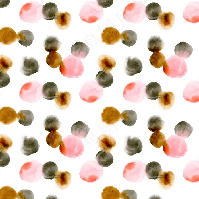 水彩画圆点图案风格eps,ai矢量模版下载