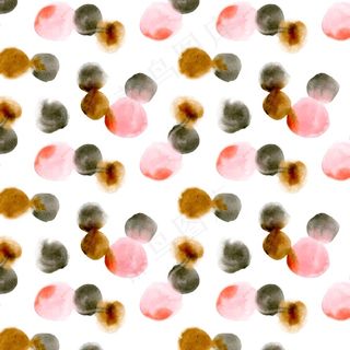 水彩画圆点图案风格