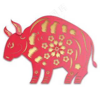 新年牛年剪纸