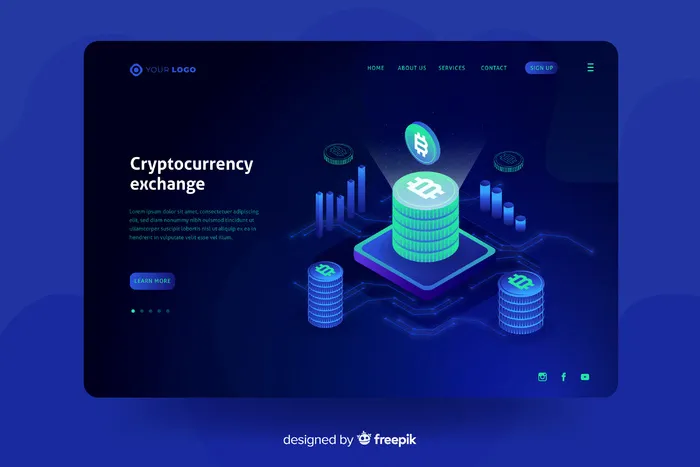 加密货币登录页eps,ai矢量模版下载