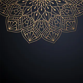 金色矢量豪华装饰曼荼罗设计背景 金色矢量豪华装饰曼荼罗设计背景