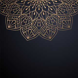 金色矢量豪华装饰曼荼罗设计背景