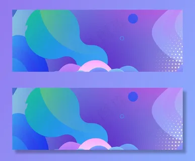 双十二蓝色渐变彩粉banner