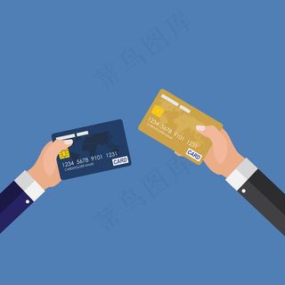 信用卡状态升级概念。