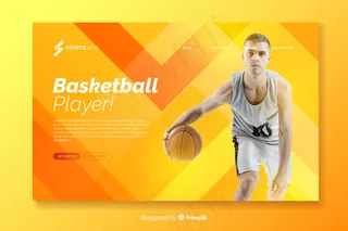 橙色运动登录页（带照片）