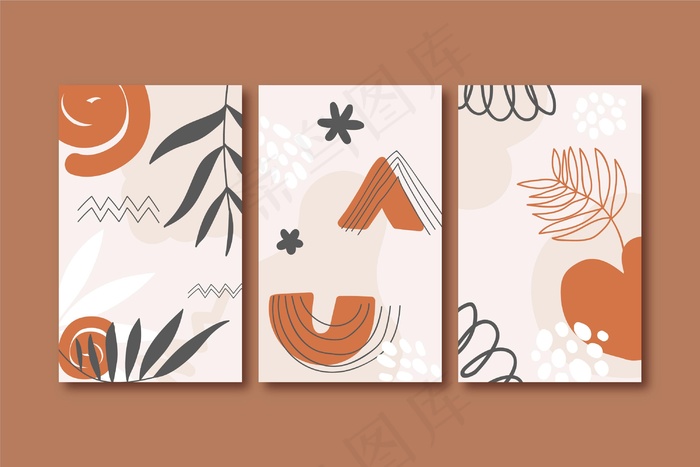 抽象手绘形状封面