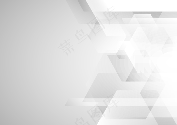 抽象白灰几何六边形eps,ai矢量模版下载