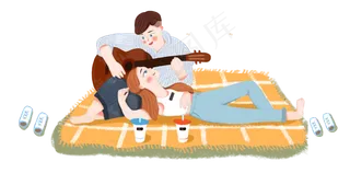 七夕情人节情侣浪漫约会