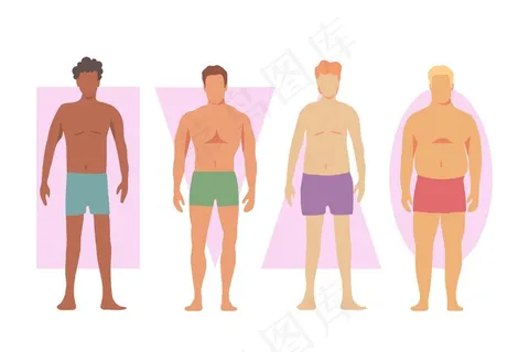 不同类型的男性体型