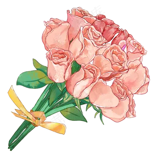 教师节手绘花束