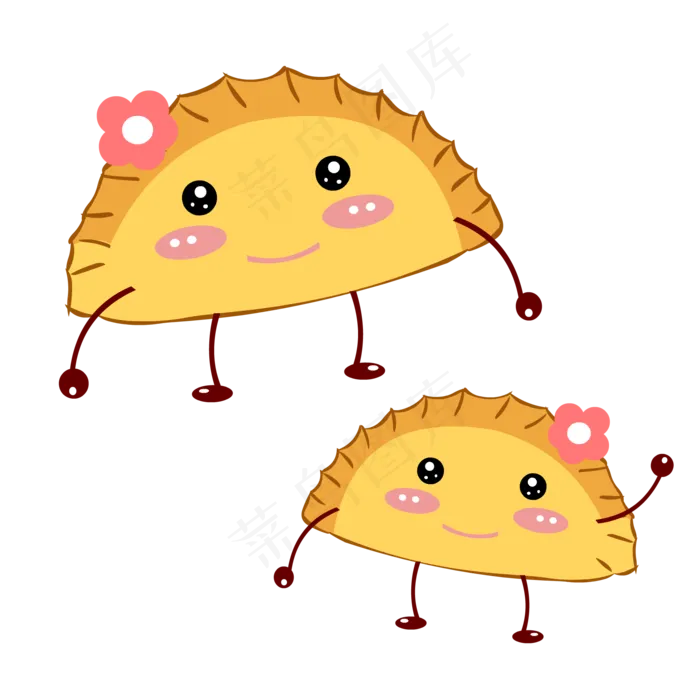 冬季热气腾腾的简笔画小清新美食(2480X3200(DPI:300))ai矢量模版下载