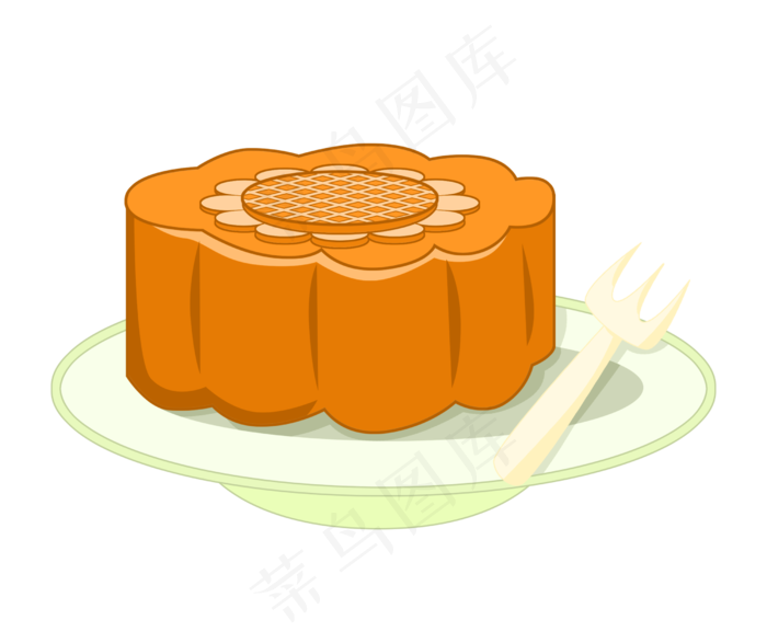美味黄色月饼(2500X2096(DPI:300))psd模版下载