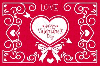 情人节背景与箭和心