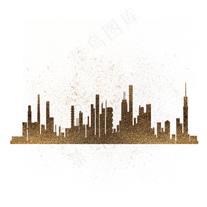 撒金粉城市海报素材
