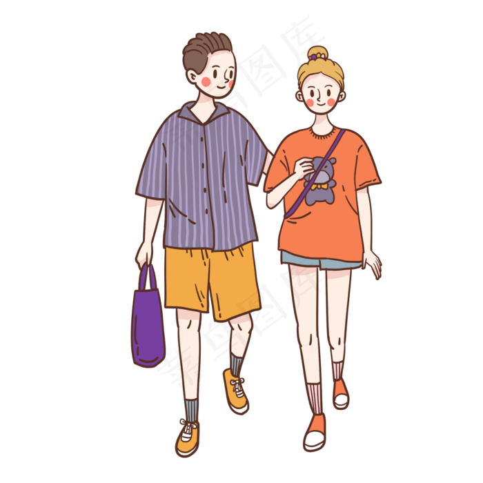七夕节情人节卡通情侣(2362X2362(DPI:299))psd模版下载
