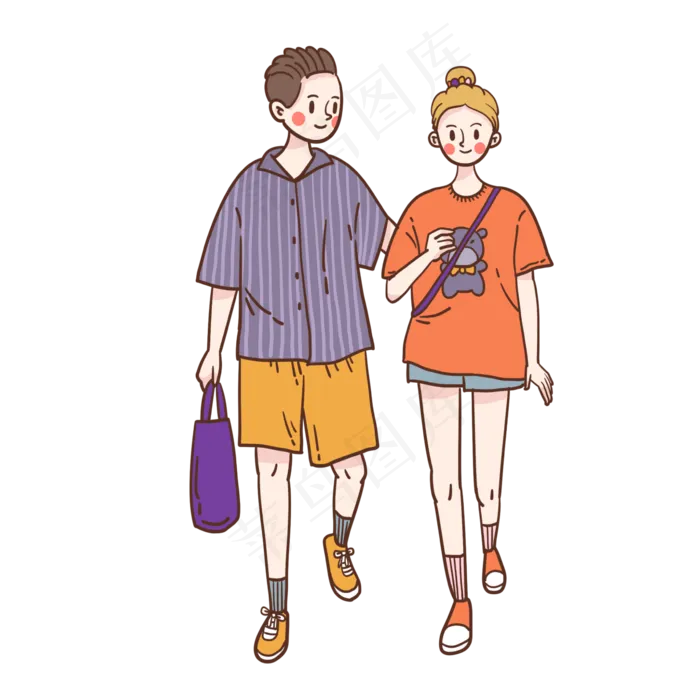 七夕节情人节卡通情侣(2362X2362(DPI:299))psd模版下载