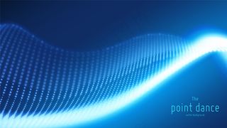 带粒子波的抽象蓝色背景