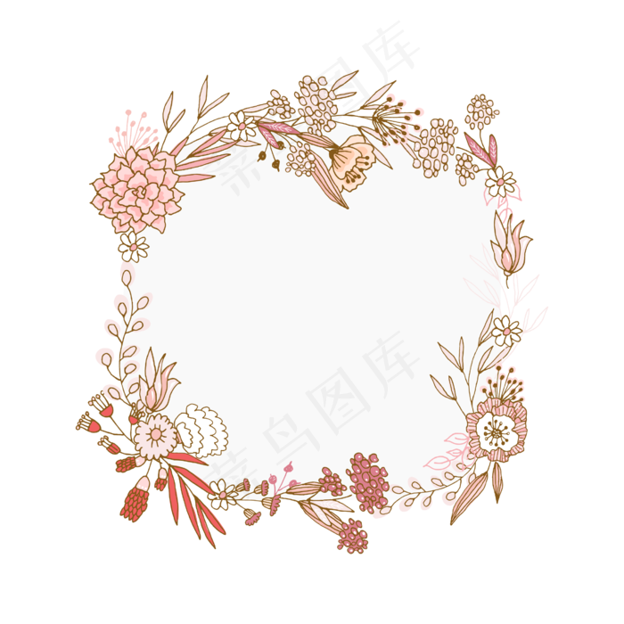 立秋唯美花朵装饰素材