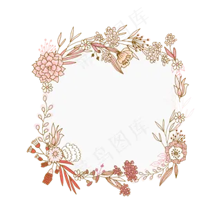 立秋唯美花朵装饰素材