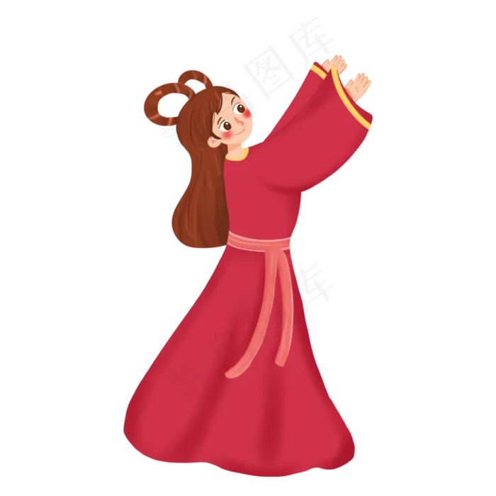 中秋节手绘嫦娥仙女(2000X2000(DPI:132))psd模版下载