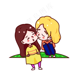 情人节可爱情侣亲亲