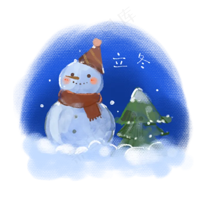 立冬可爱雪人(2048X2048(DPI:132))psd模版下载