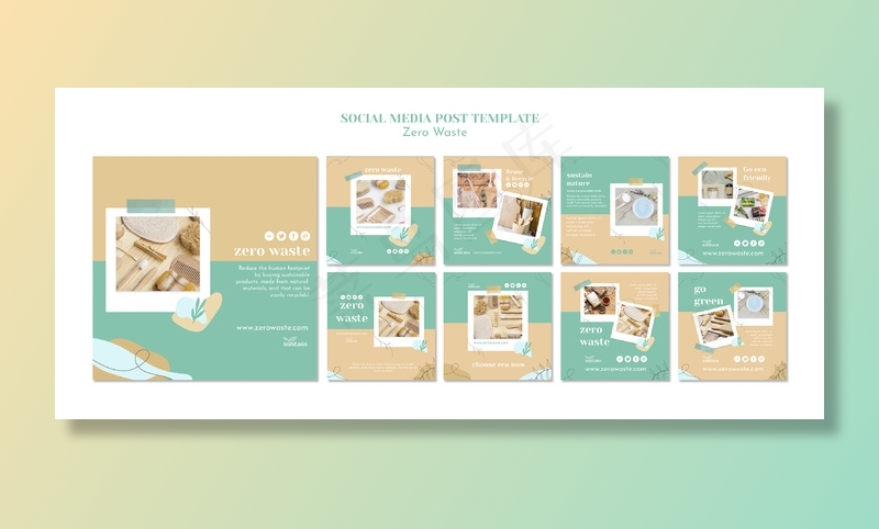Instagram post pack实现零浪费psd模版下载