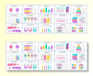 捆绑业务和财务信息图形演示幻灯片模板