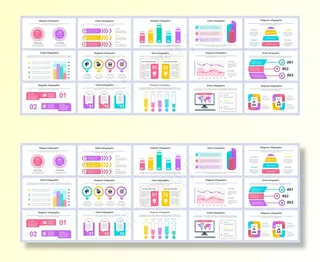 捆绑业务和财务信息图形演示幻灯片模板